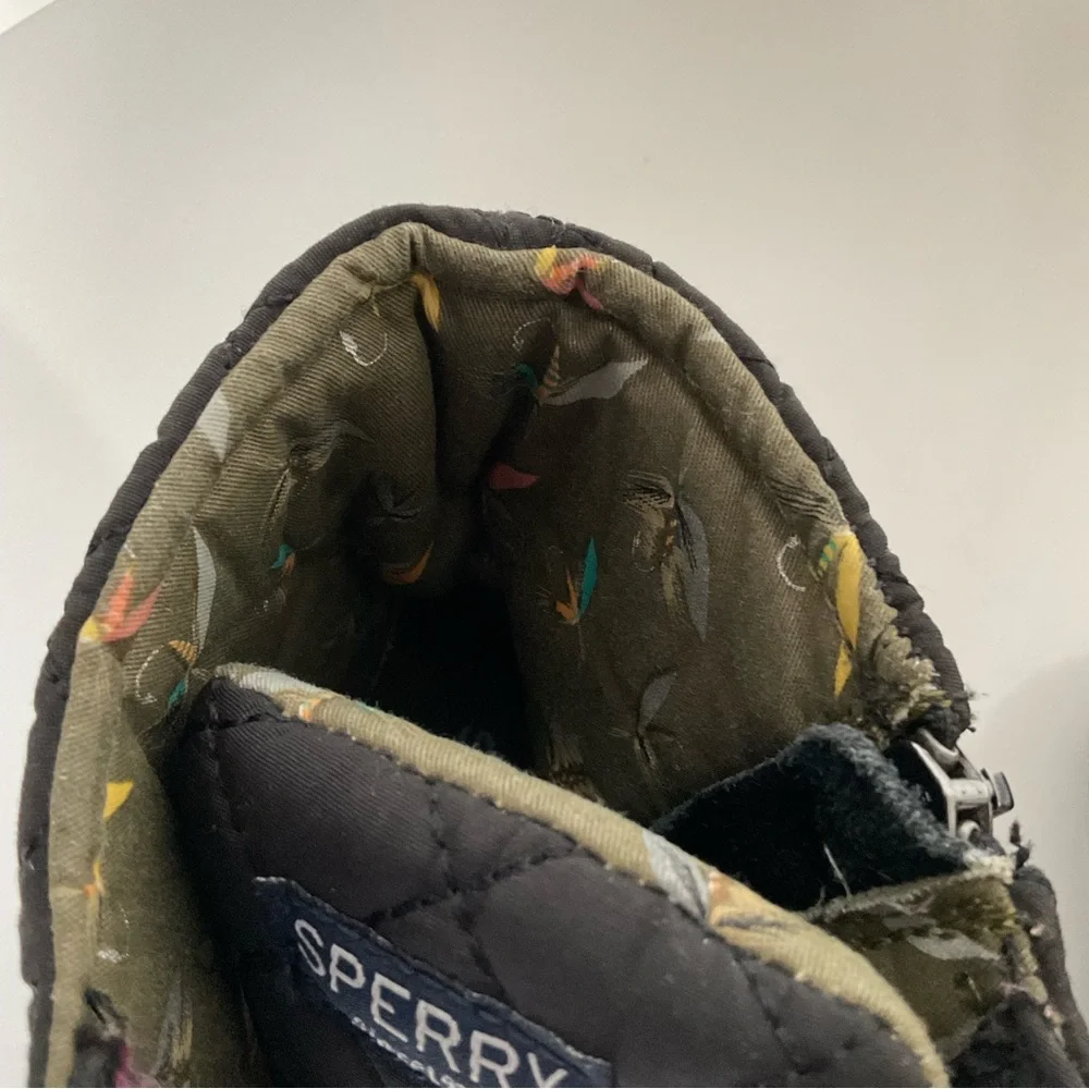 Sperry Black Waterproof Duck Boots. Size 7.5 Women's - Picture 10 of 11